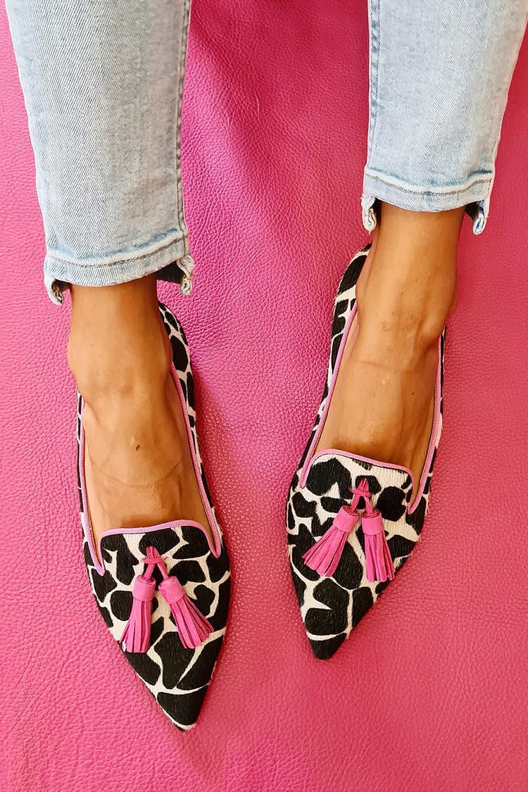 Pointed-Toe Loafers with Tassels