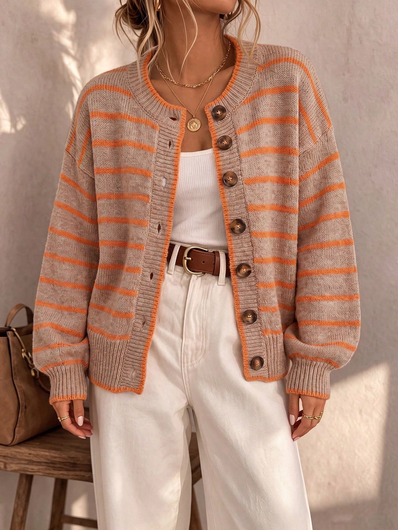 Mabel - Soft Striped Knit Cardigan