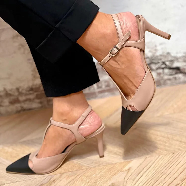 Two-Tone Strap Flats