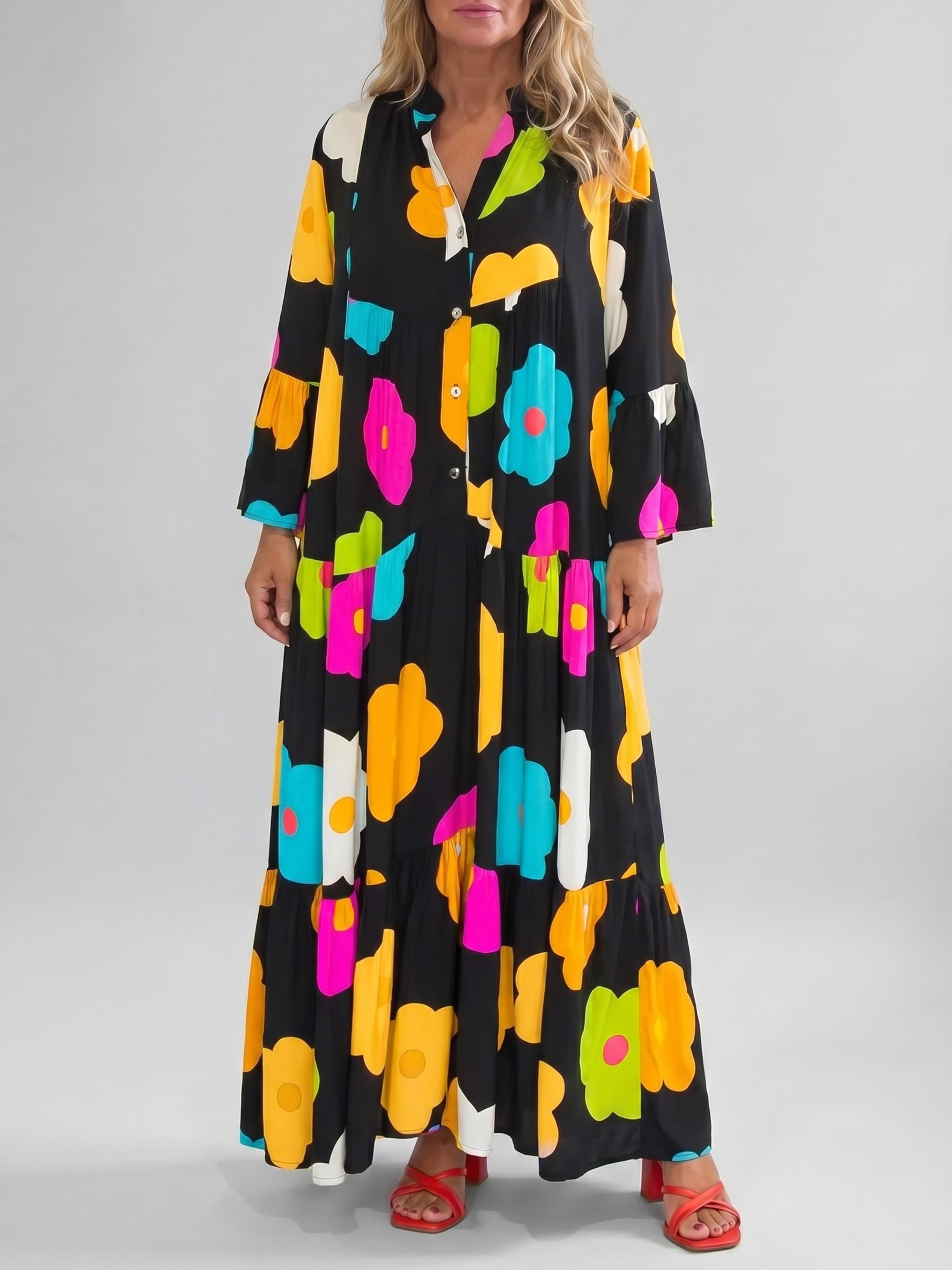 Poppy | Bold Floral Maxi Dress