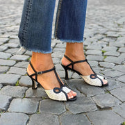 Animal Print Shoes with Red Details