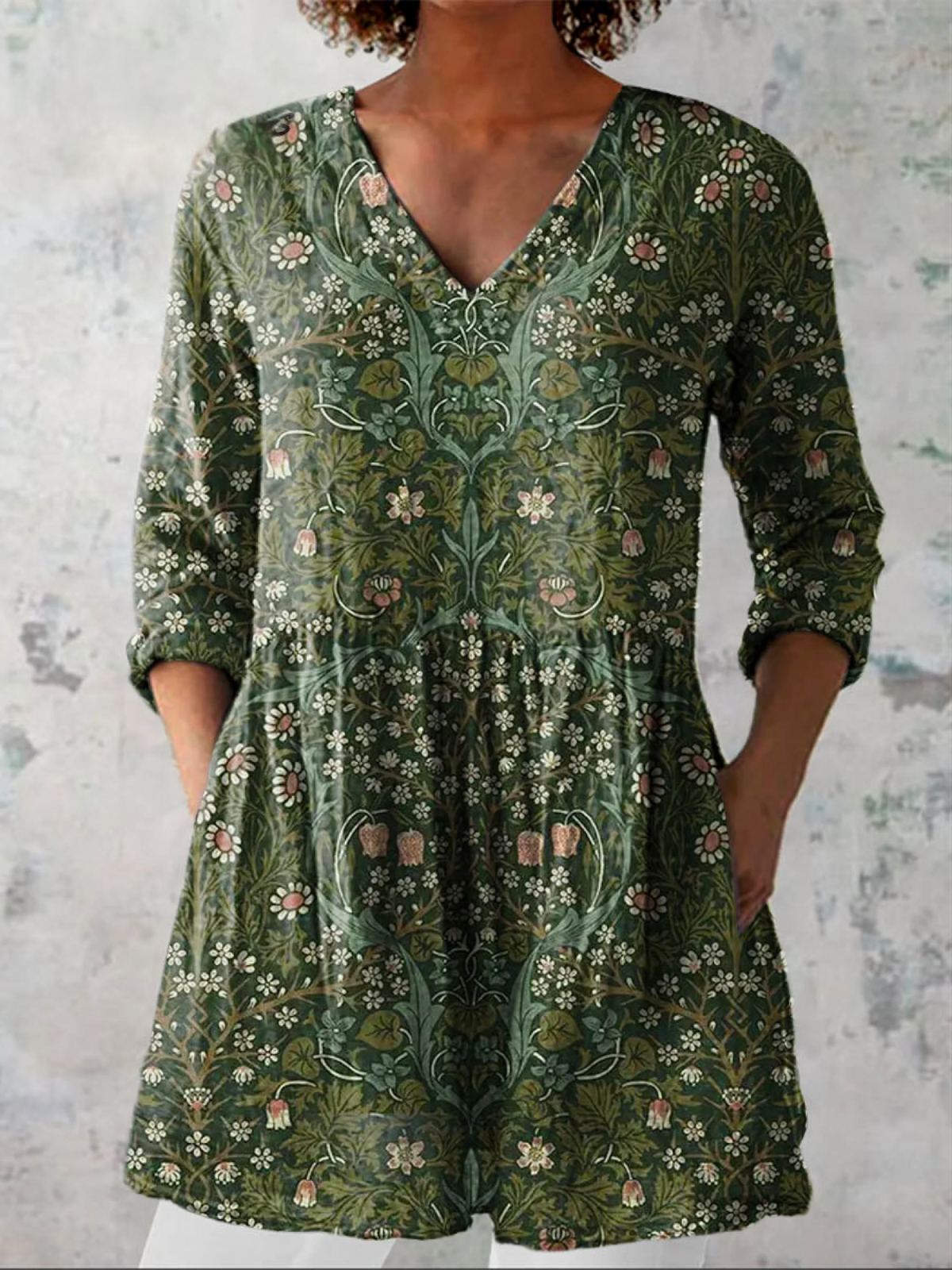 Beatrix | Long V-Neck Blouse