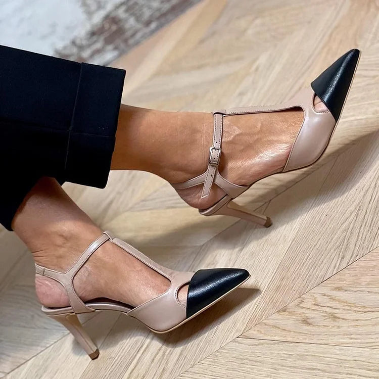 Two-Tone Strap Flats
