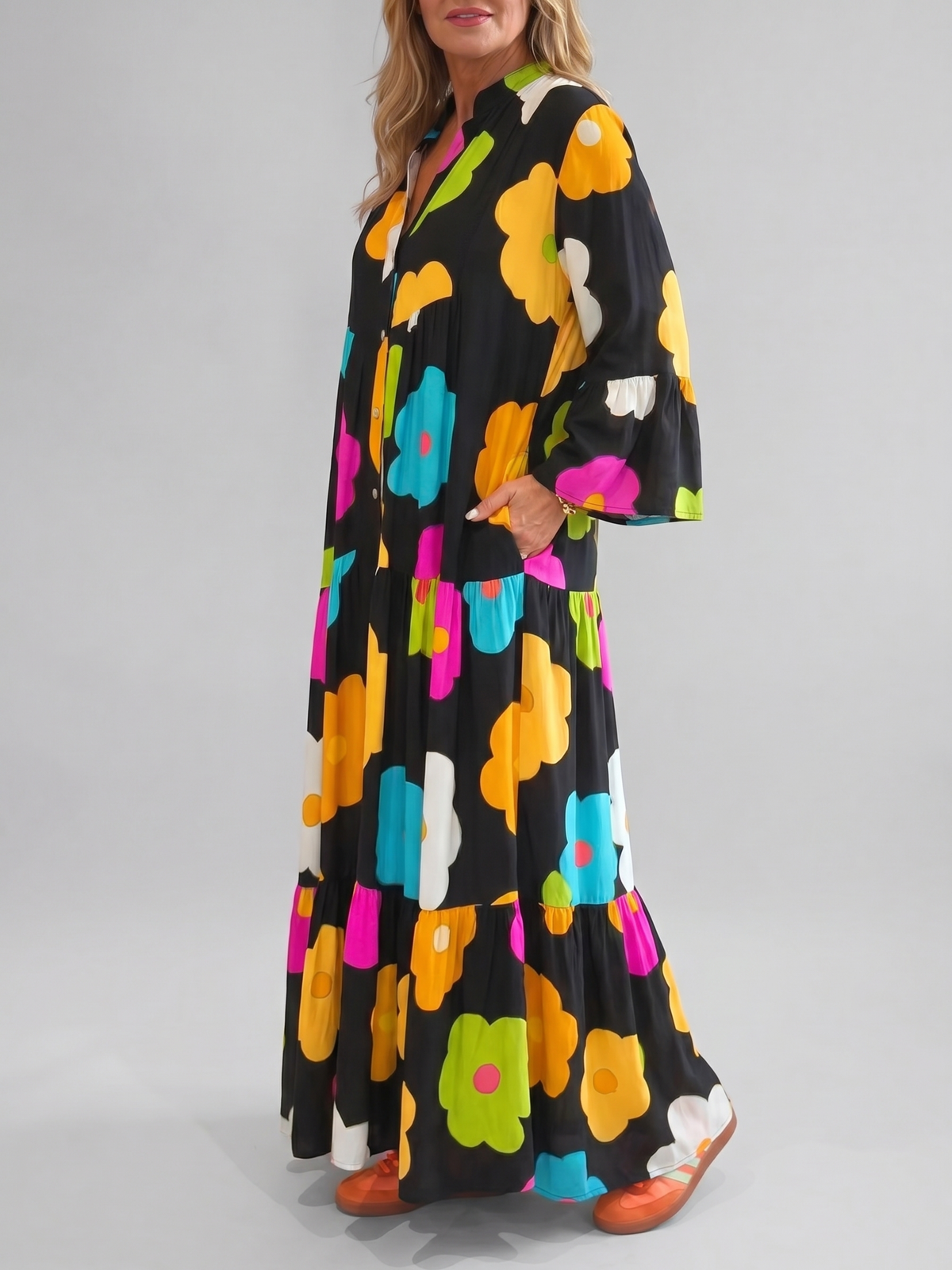 Poppy | Bold Floral Maxi Dress