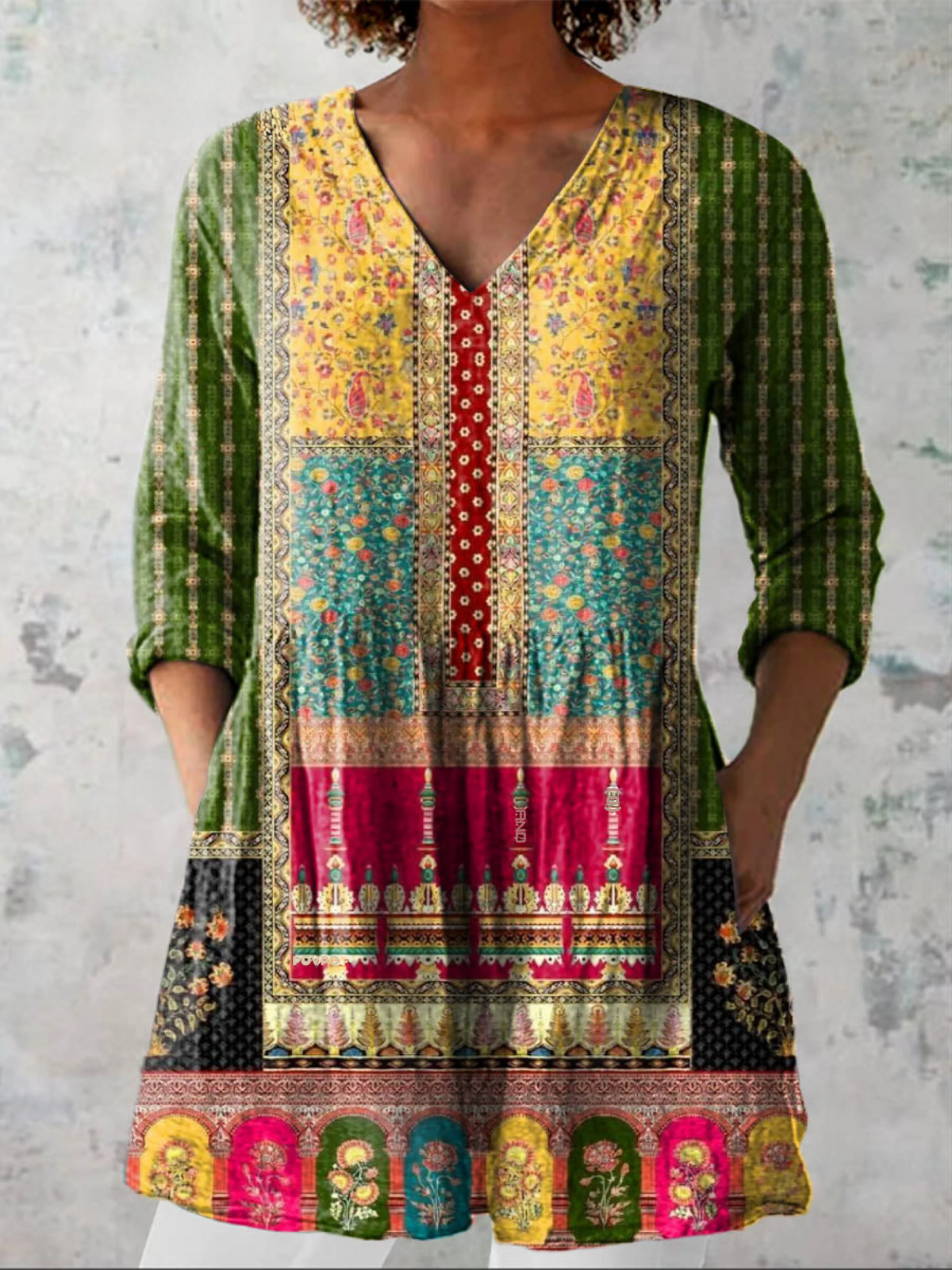 Mabel | Long V-Neck Blouse