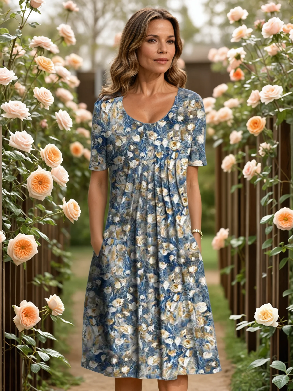 Mandy - Elegant Dress with Tummy Coverage