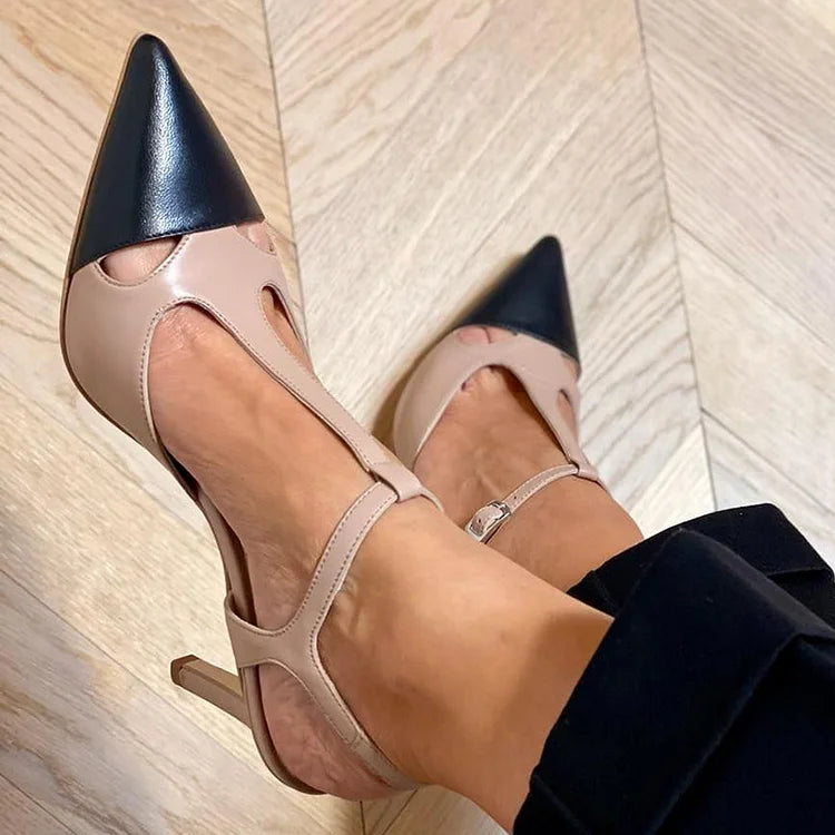 Two-Tone Strap Flats