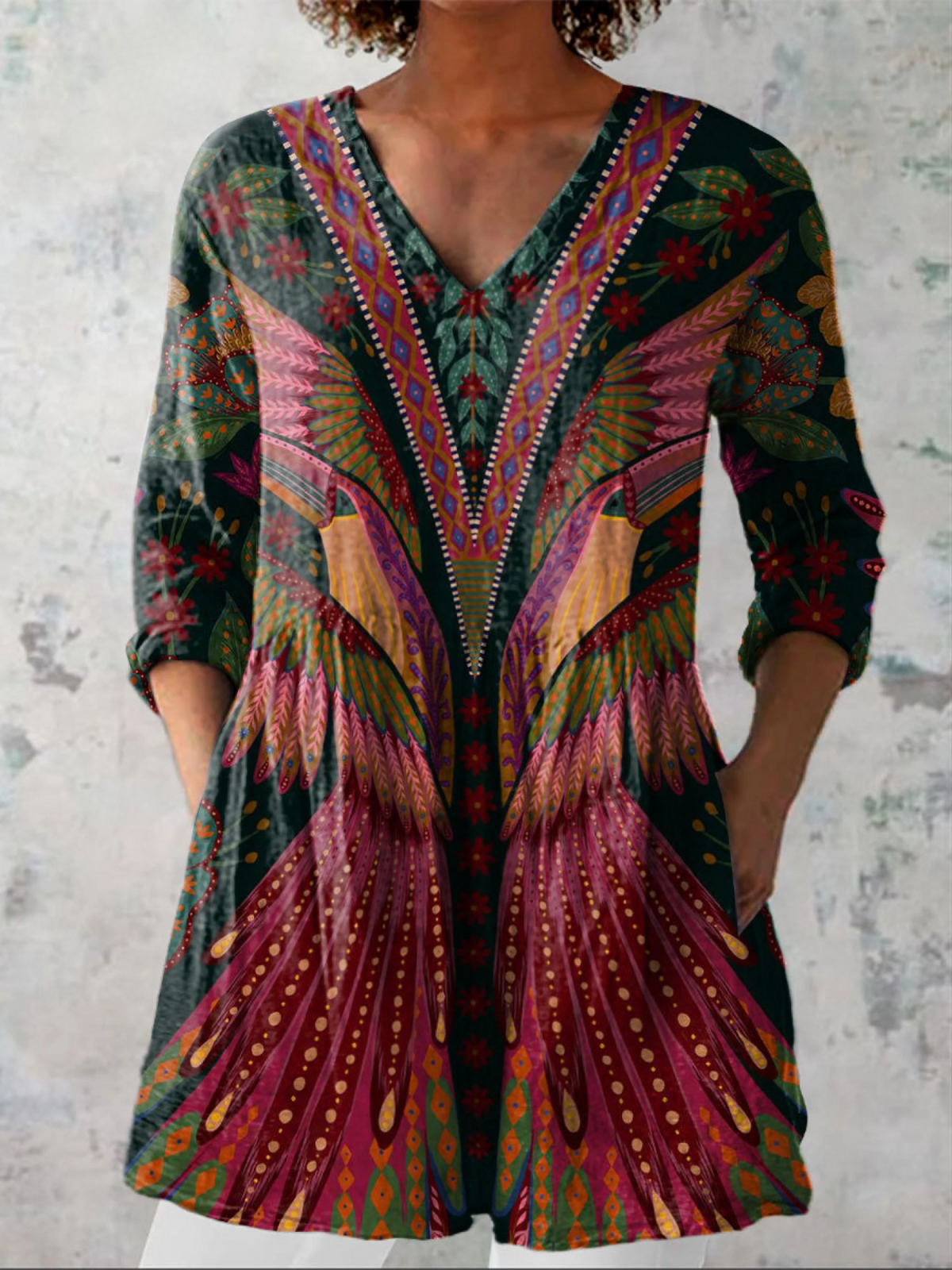 Harmony | Long V-Neck Blouse