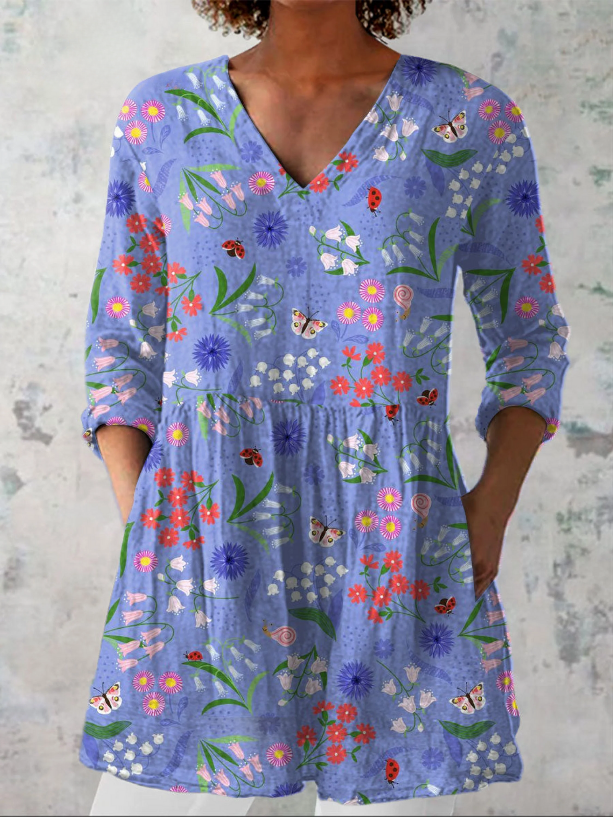 Juliette | Long V-Neck Blouse
