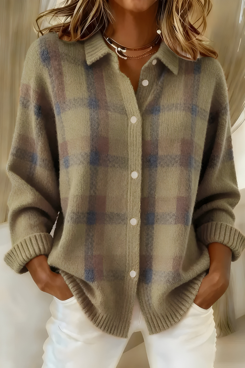Camille - Plaid Cardigan