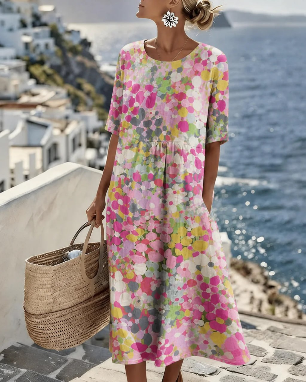 Chérie - Lightweight Floral Midi Dress
