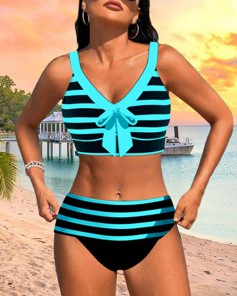 Lula | Striped High-Waisted Bikini