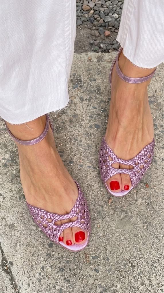 Isadora | Gold Woven Sandals