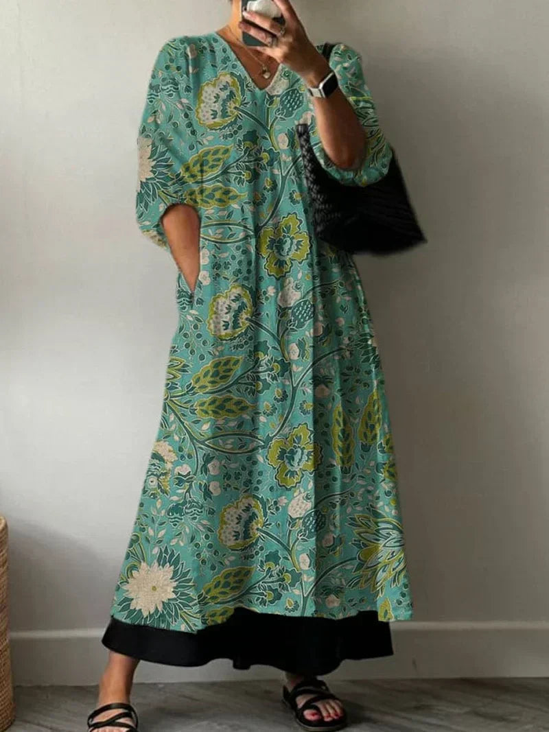 Paula | Elegant Floral Print Dress