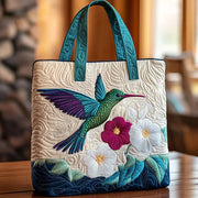 White Flower Quilted Bag