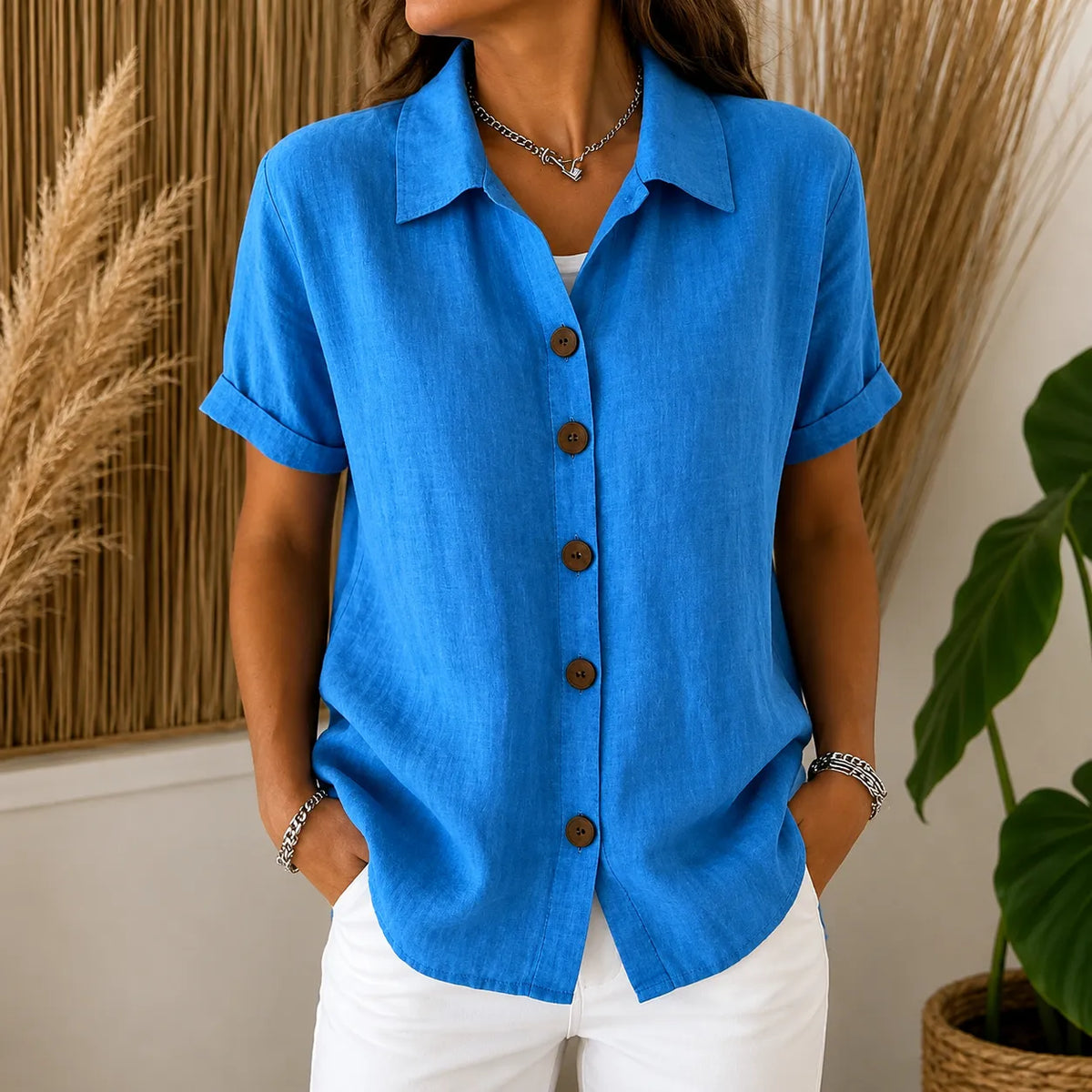 Emma - Relaxed Short Sleeve Women’s Shirt