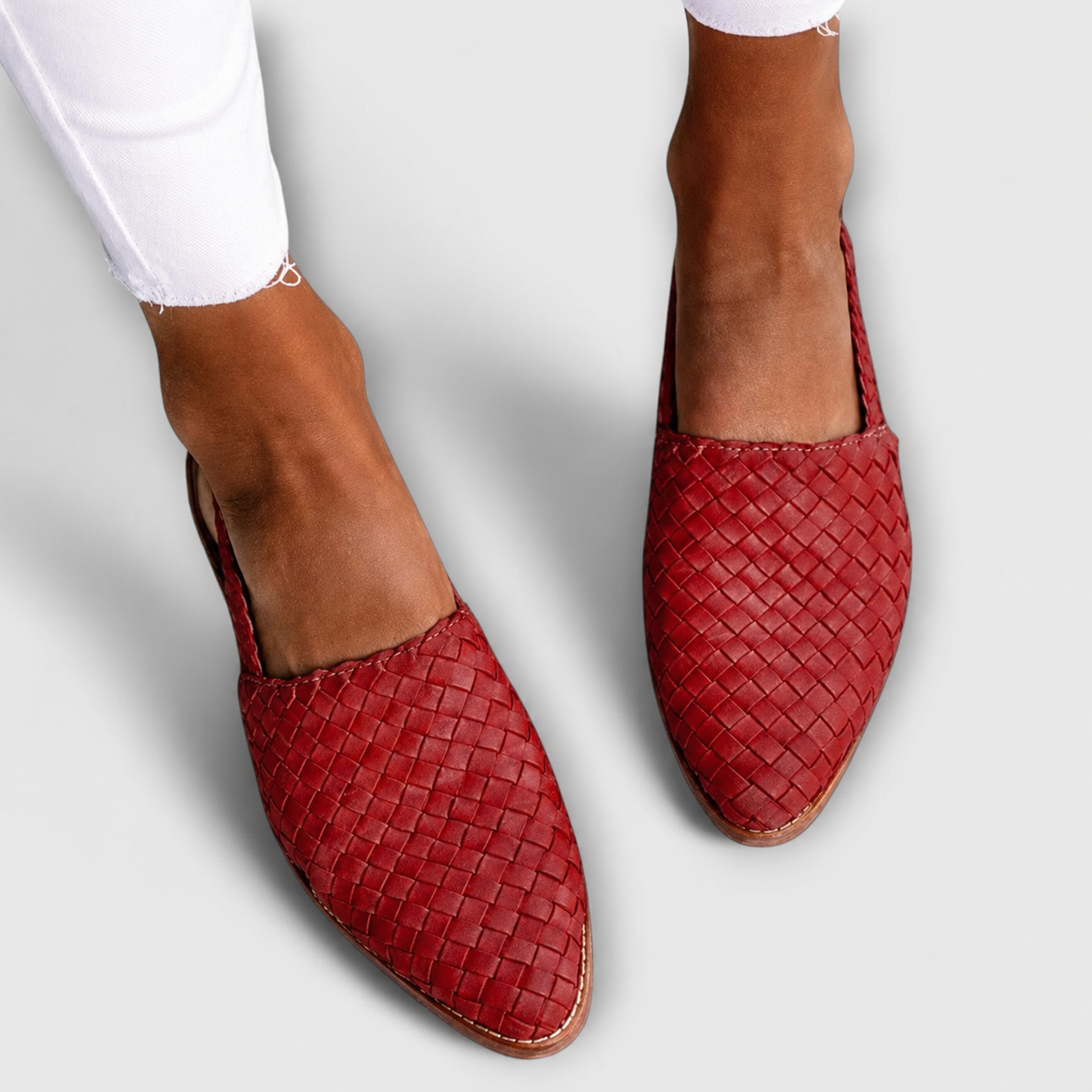Simone - Woven Back-Strap Loafers