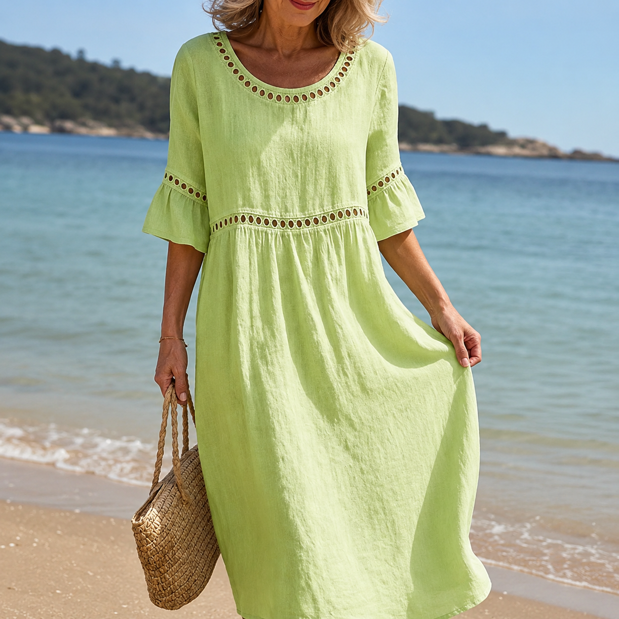 Helene - Soft Floral Beach Dress