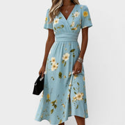 Dana | V-neck Formal Elegant Midi Dress
