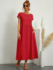 Flowing Midi Dress with Timeless Elegance