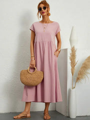 Flowing Midi Dress with Timeless Elegance