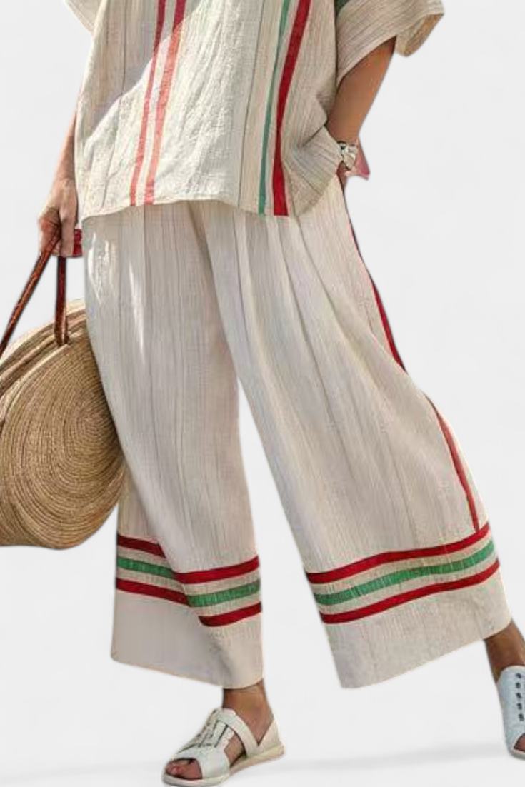 Bente | Comfortable Boho Print Blouse & Relaxed Trousers