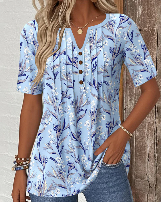 Rosy - Breathable Pleated Blouse