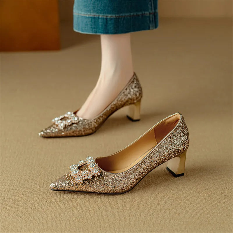 Gloria – Glitter Court Shoes