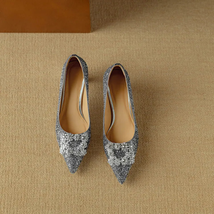 Gloria – Glitter Court Shoes