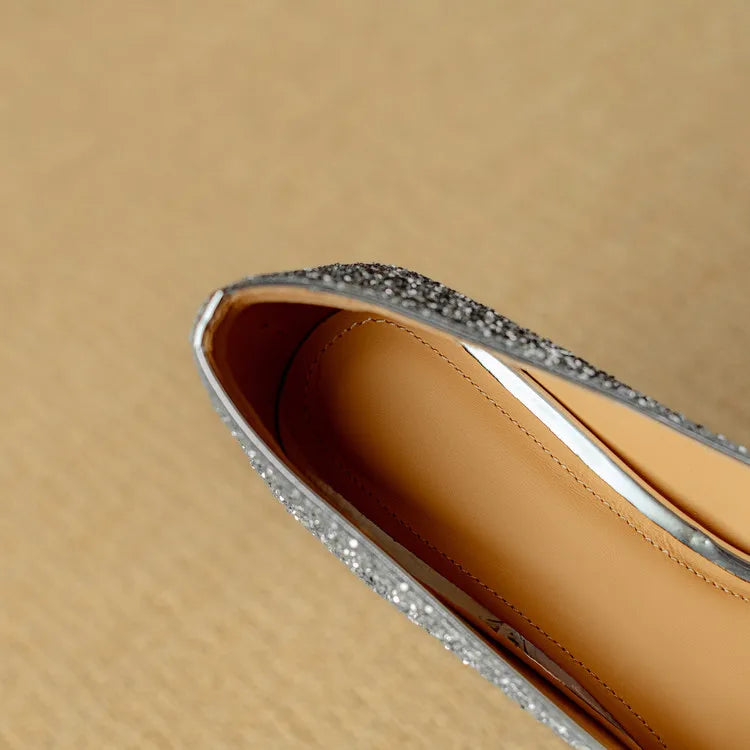 Gloria – Glitter Court Shoes