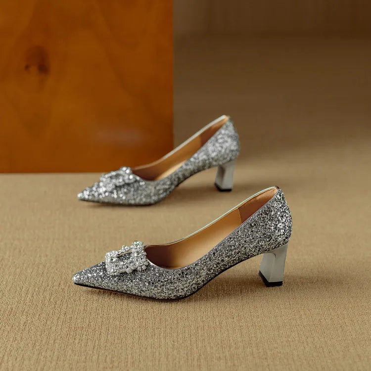 Gloria – Glitter Court Shoes