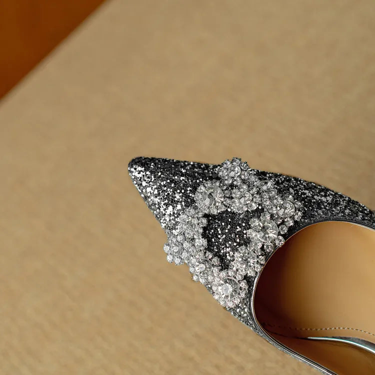 Gloria – Glitter Court Shoes