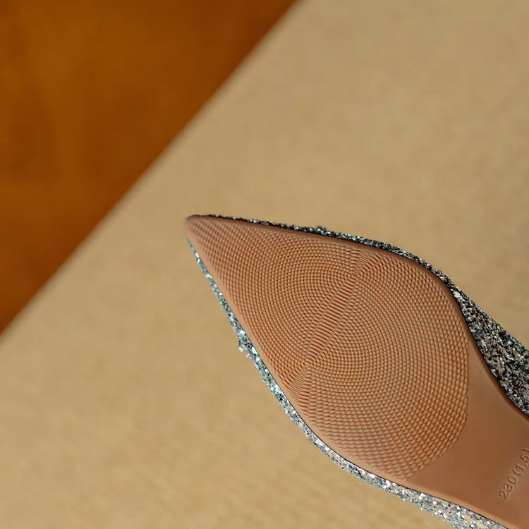 Gloria – Glitter Court Shoes