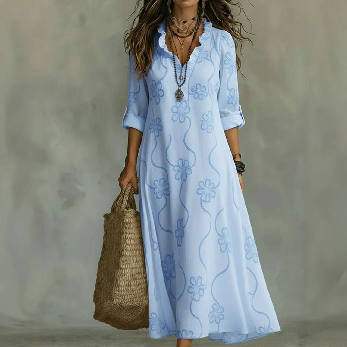 Sienna - Floral Waist-Slimming Summer Dress