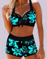 Sherrie – High-Waisted Floral Print Swimsuit