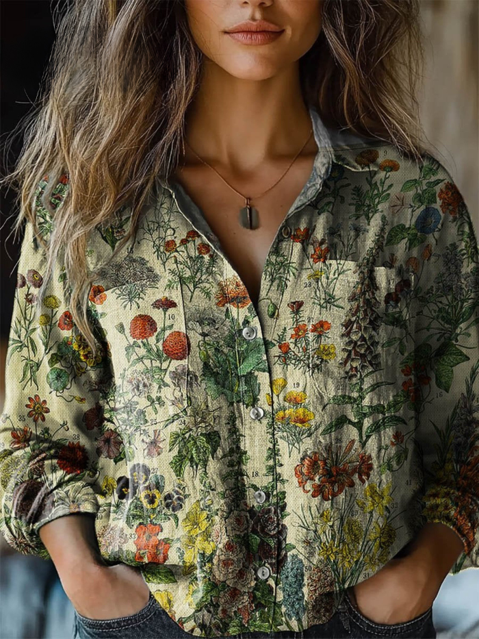 Artistic Floral Blouse