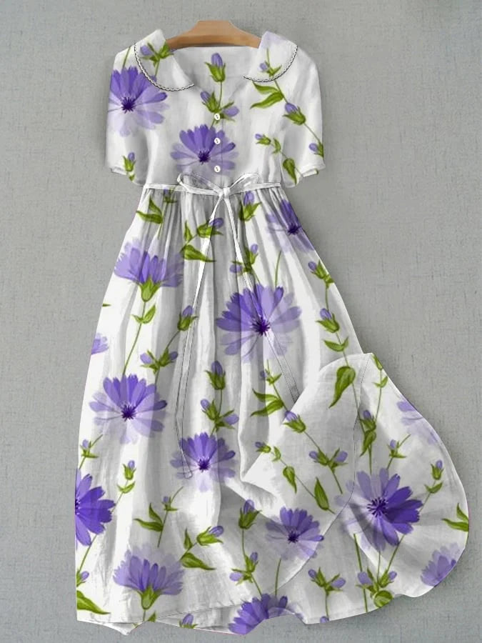 Amélie | Elegant Lavender Floral Dress