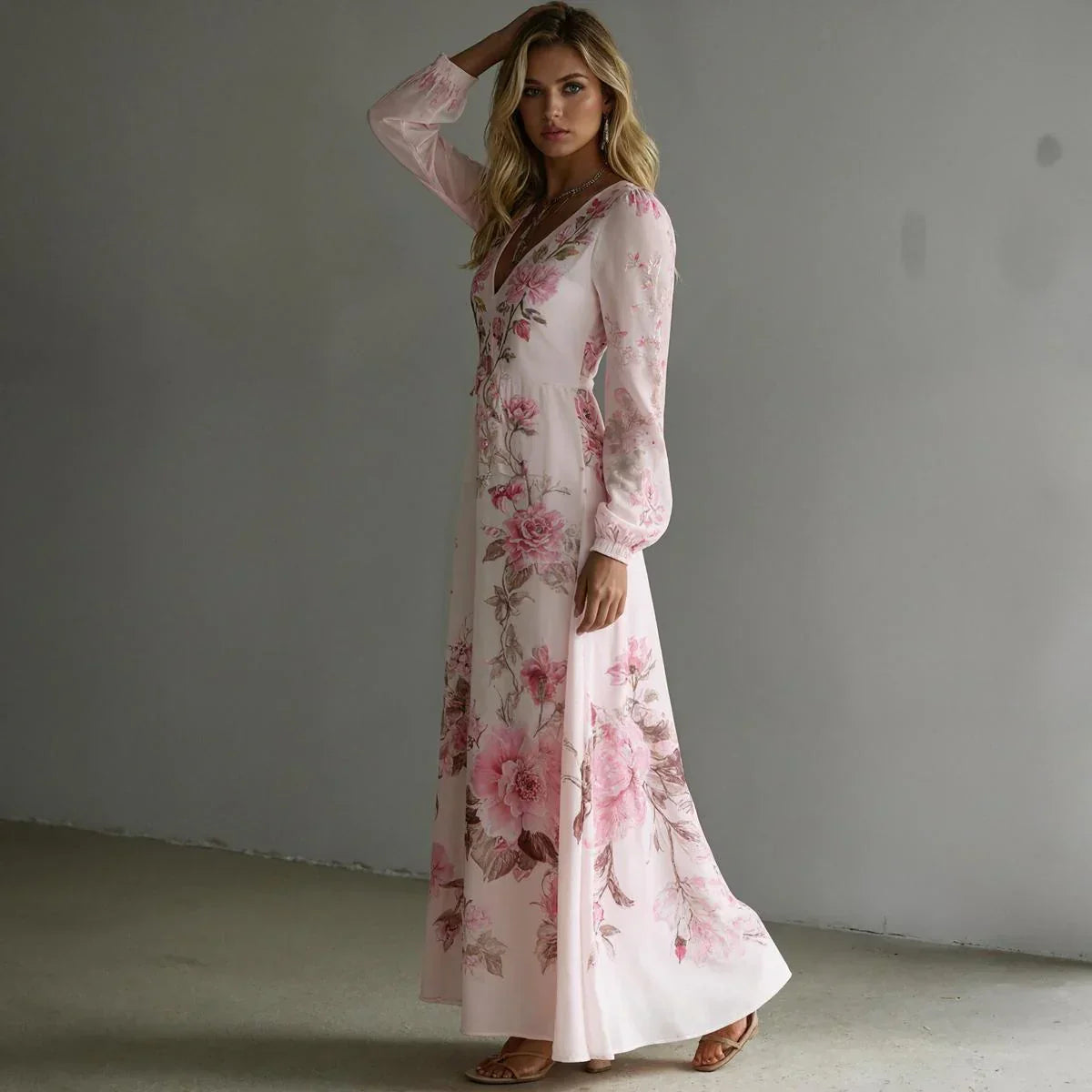 Rachel | Romantic Floral Maxi Dress