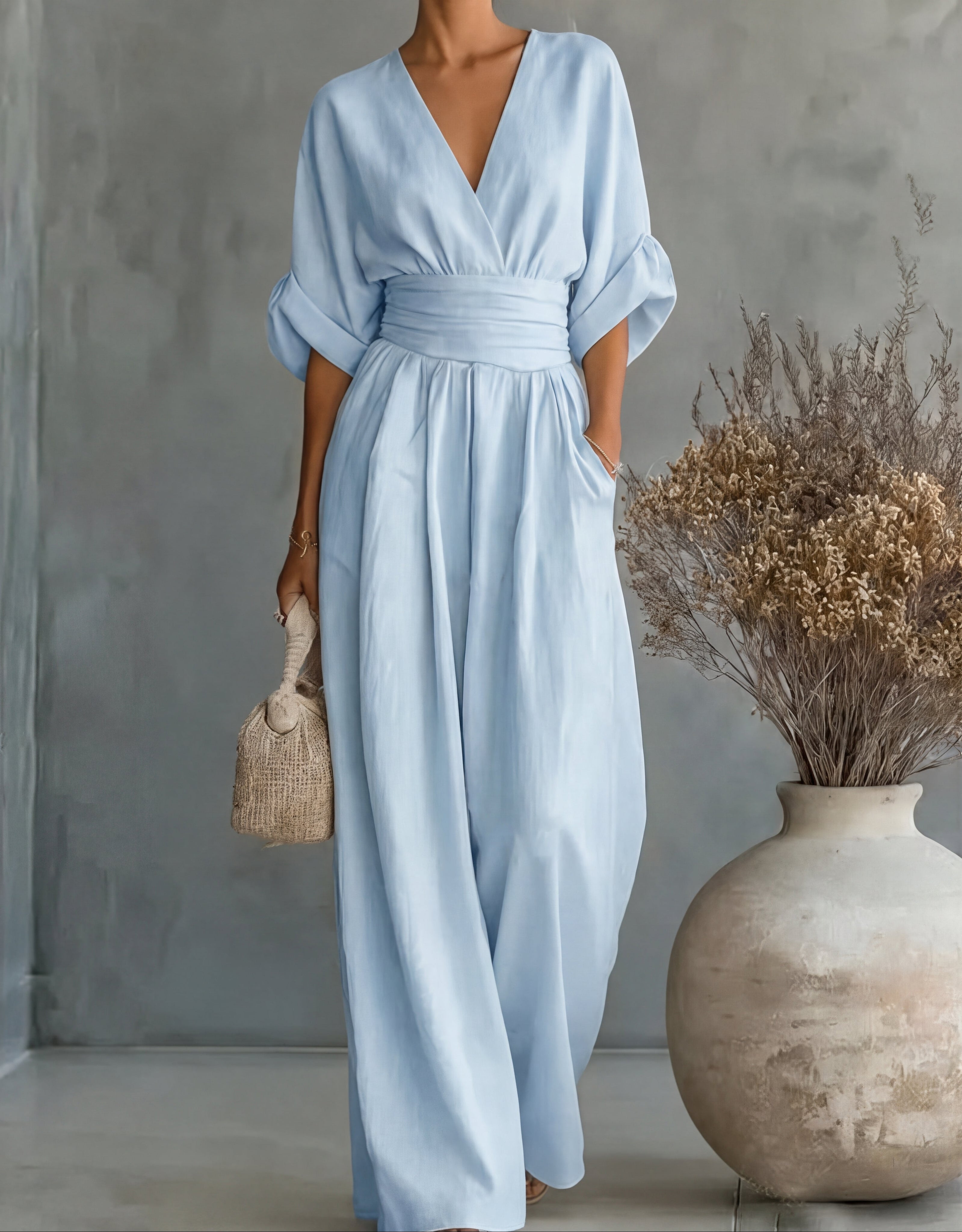 Jacy - Elegant V-Neck Jumpsuit