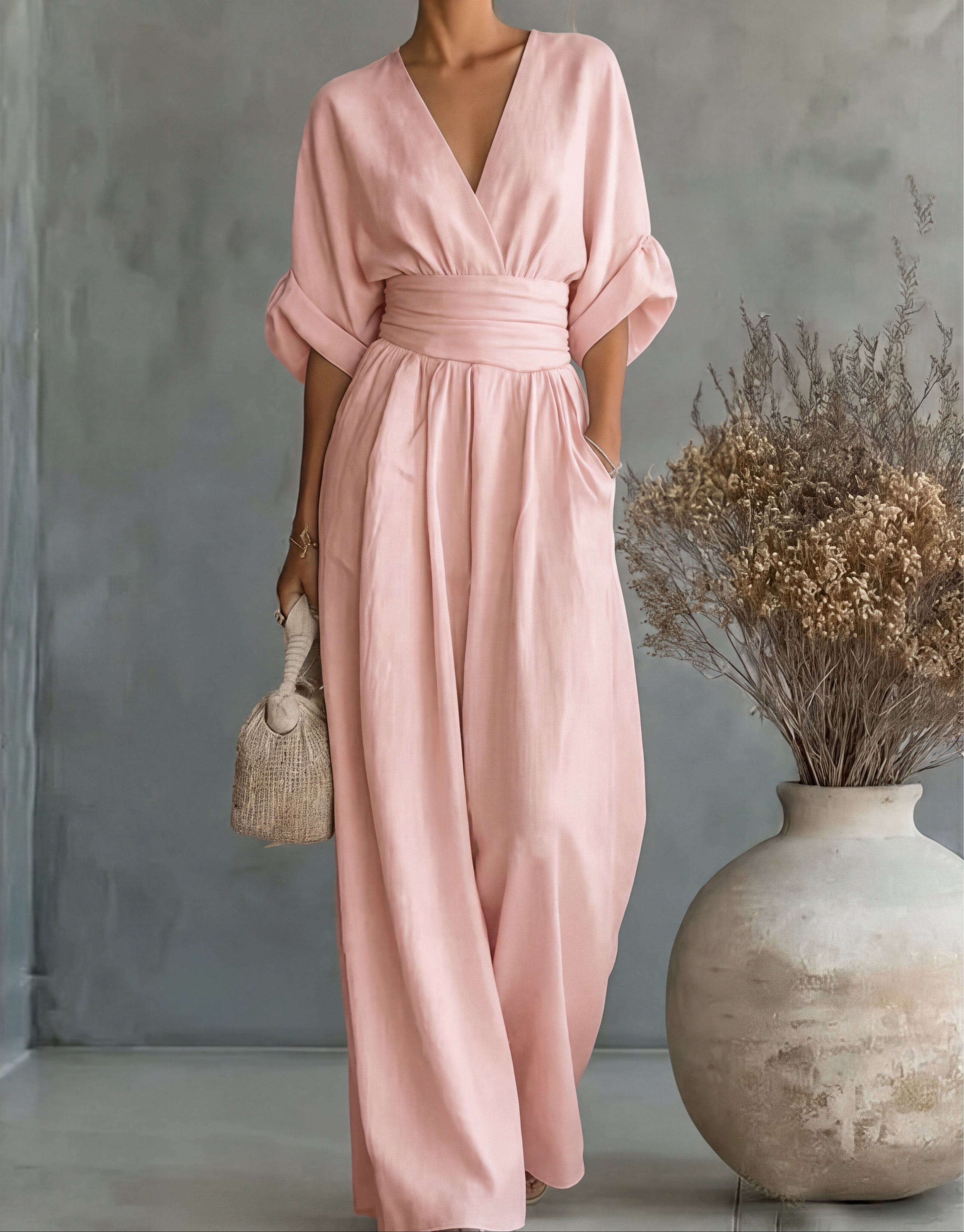 Jacy - Elegant V-Neck Jumpsuit