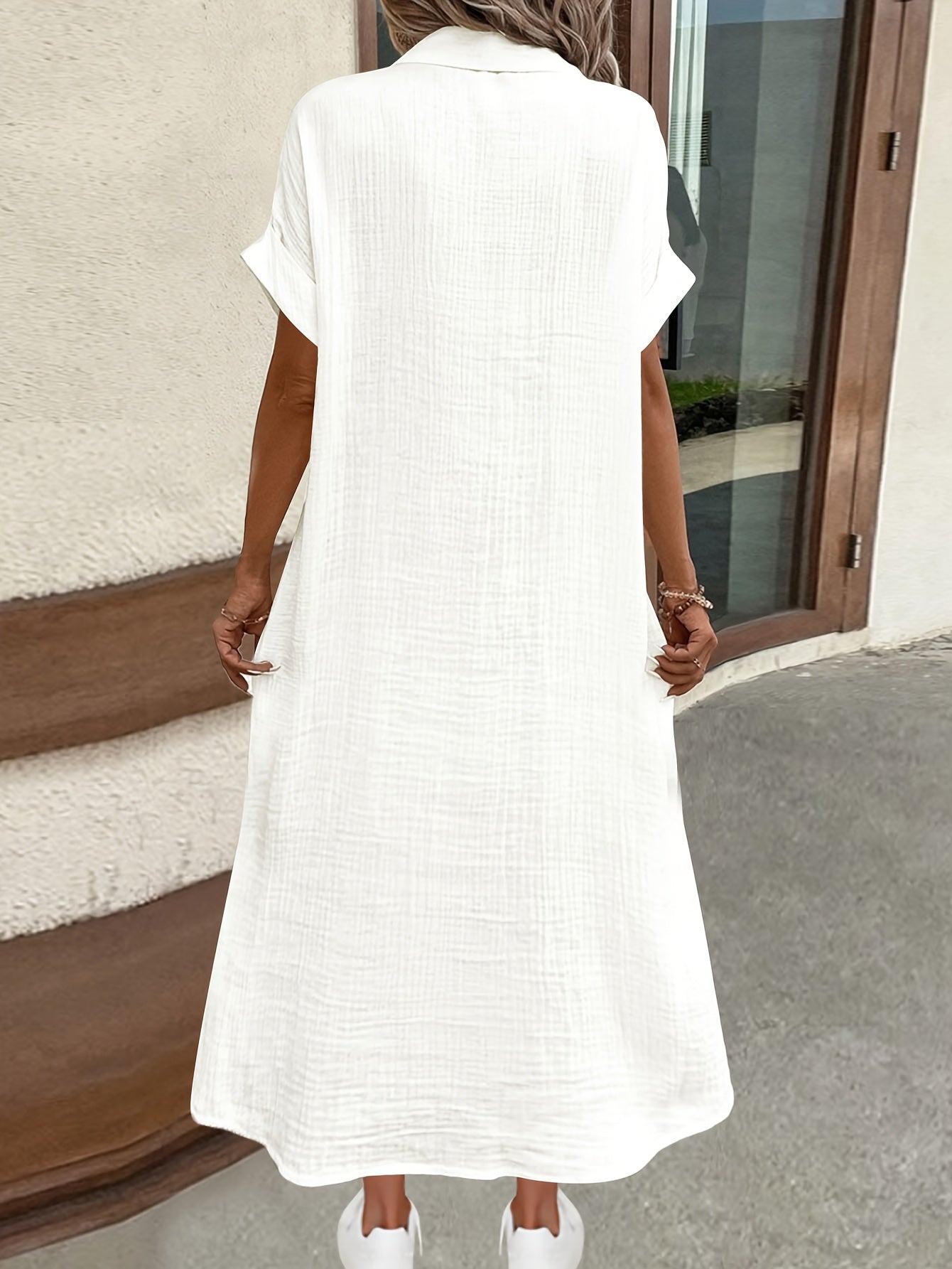 Livia™ | Breezy Button-Front Summer Midi Dress