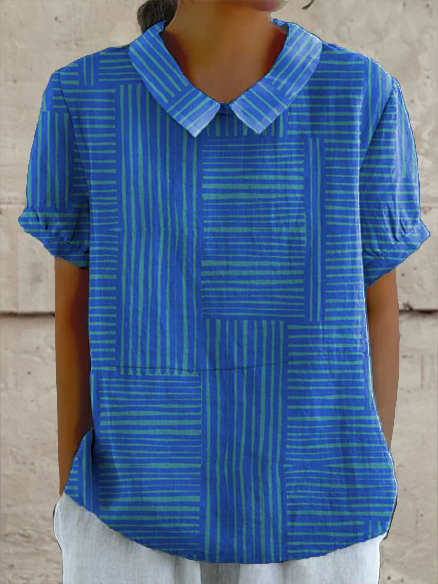 Mila | Blue Striped Blouse