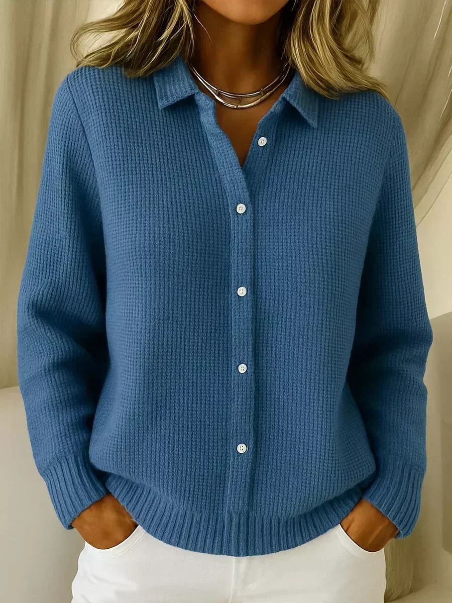 Camille - Textured Knit Button-Up Cardigan