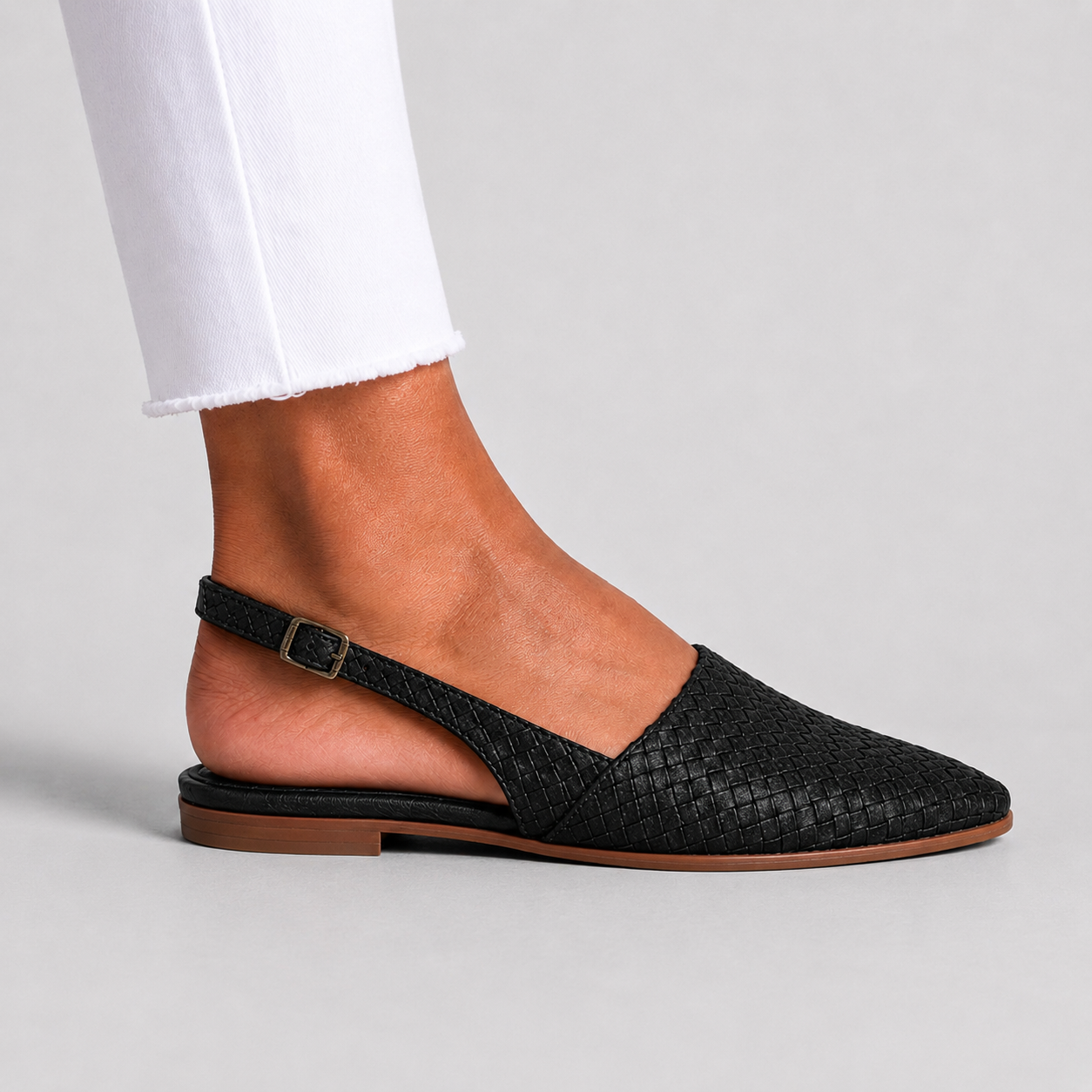 Simone - Woven Back-Strap Loafers