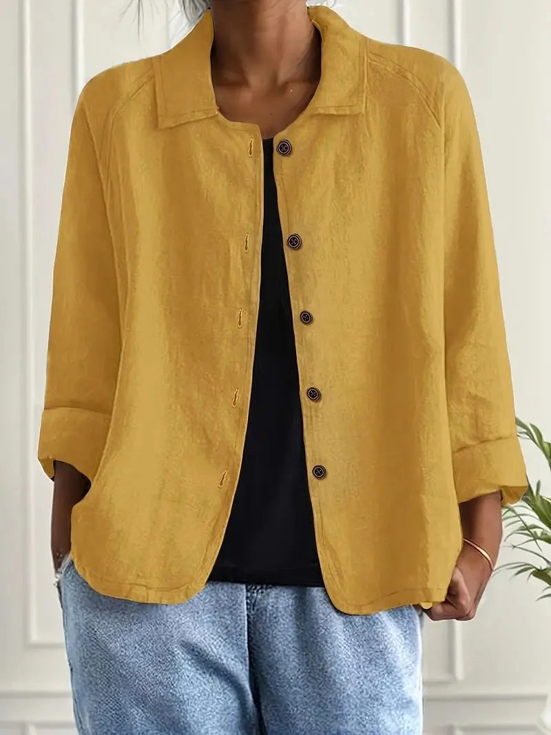 Emily - Relaxed Button-Front Blouse