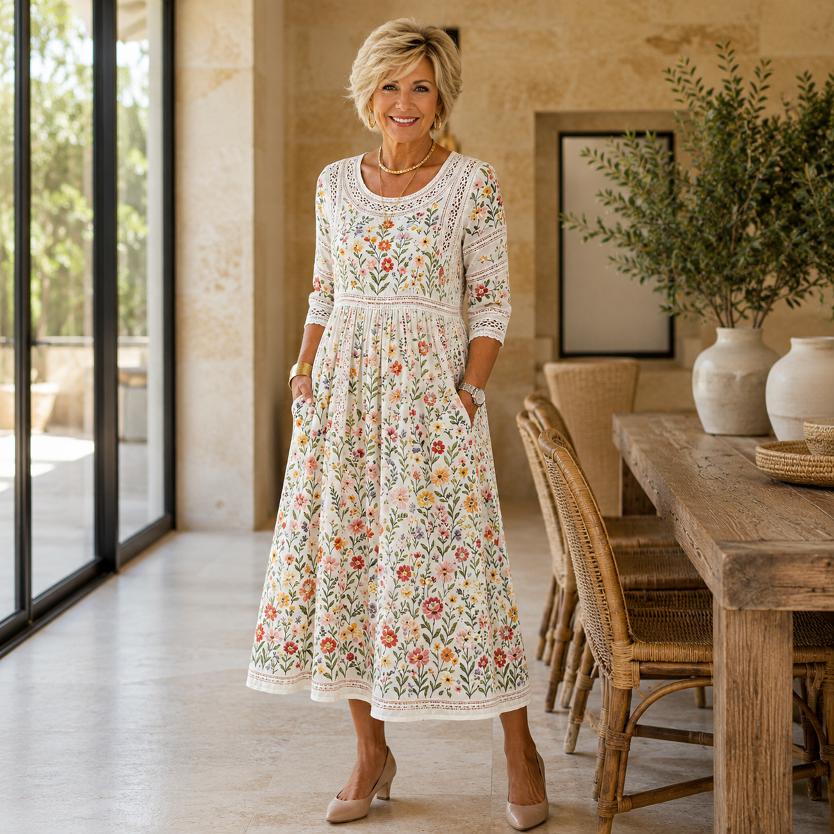 Meadow - Soft Floral Summer Dress