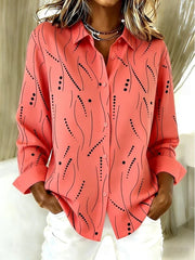 Aubrey | Stylish Button Front Printed Blouse