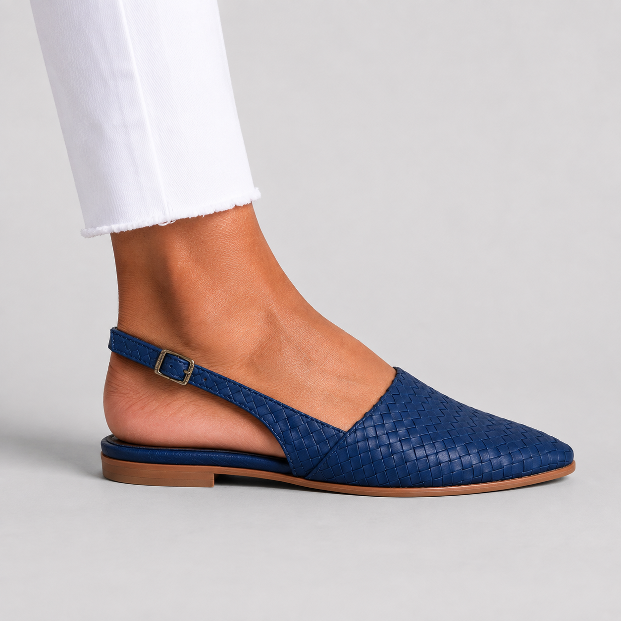 Simone - Woven Back-Strap Loafers