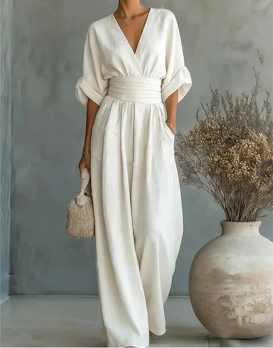 Jacy - Elegant V-Neck Jumpsuit