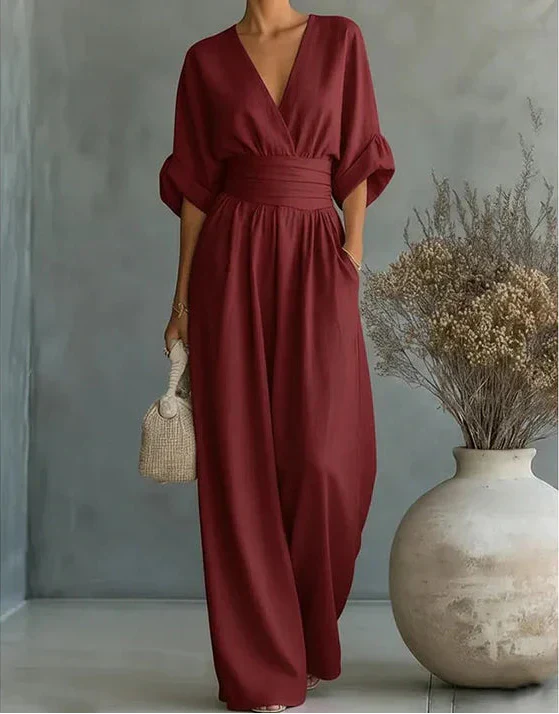Jacy - Elegant V-Neck Jumpsuit